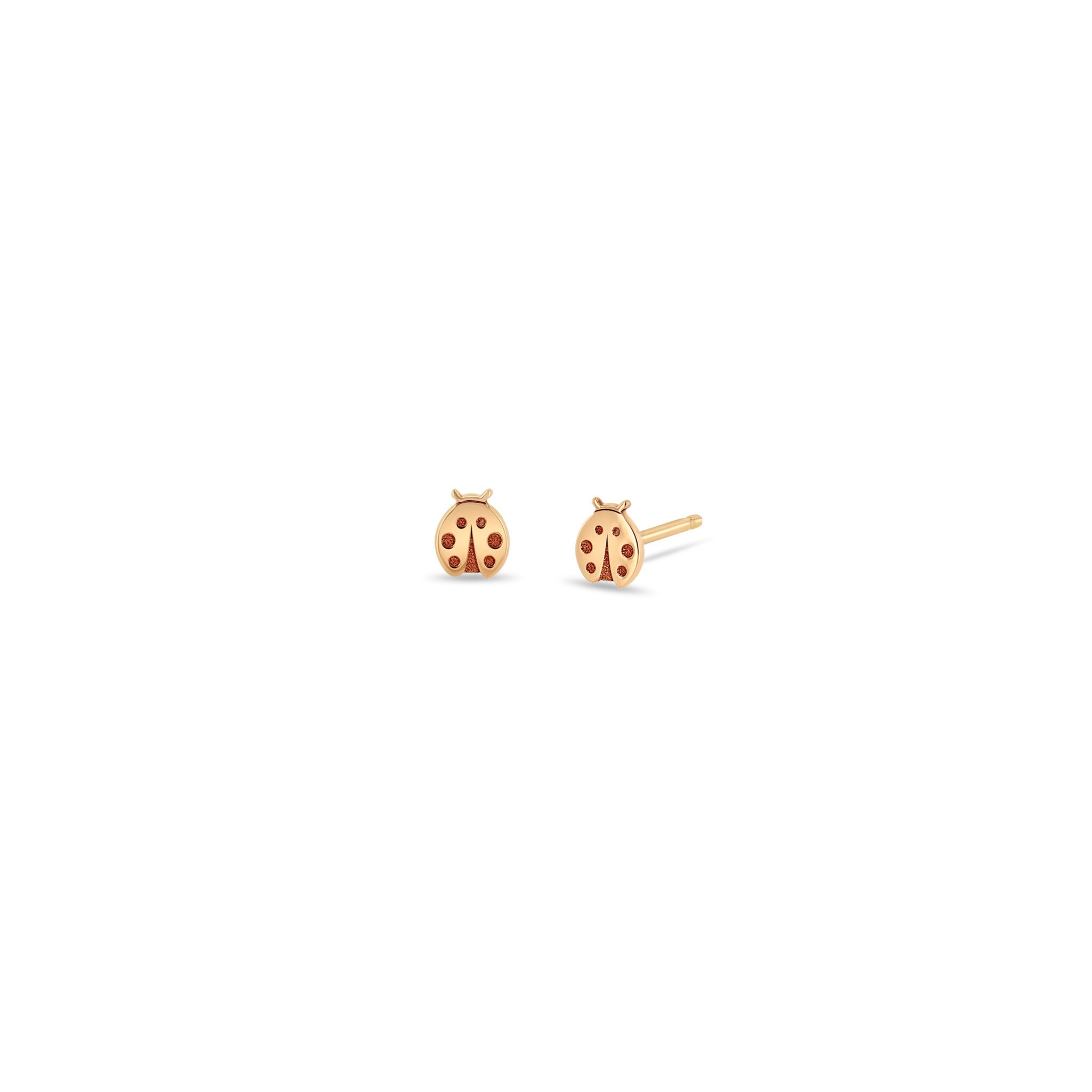 Zoë Chicco 14k Gold Itty Bitty Ladybug Stud Earrings