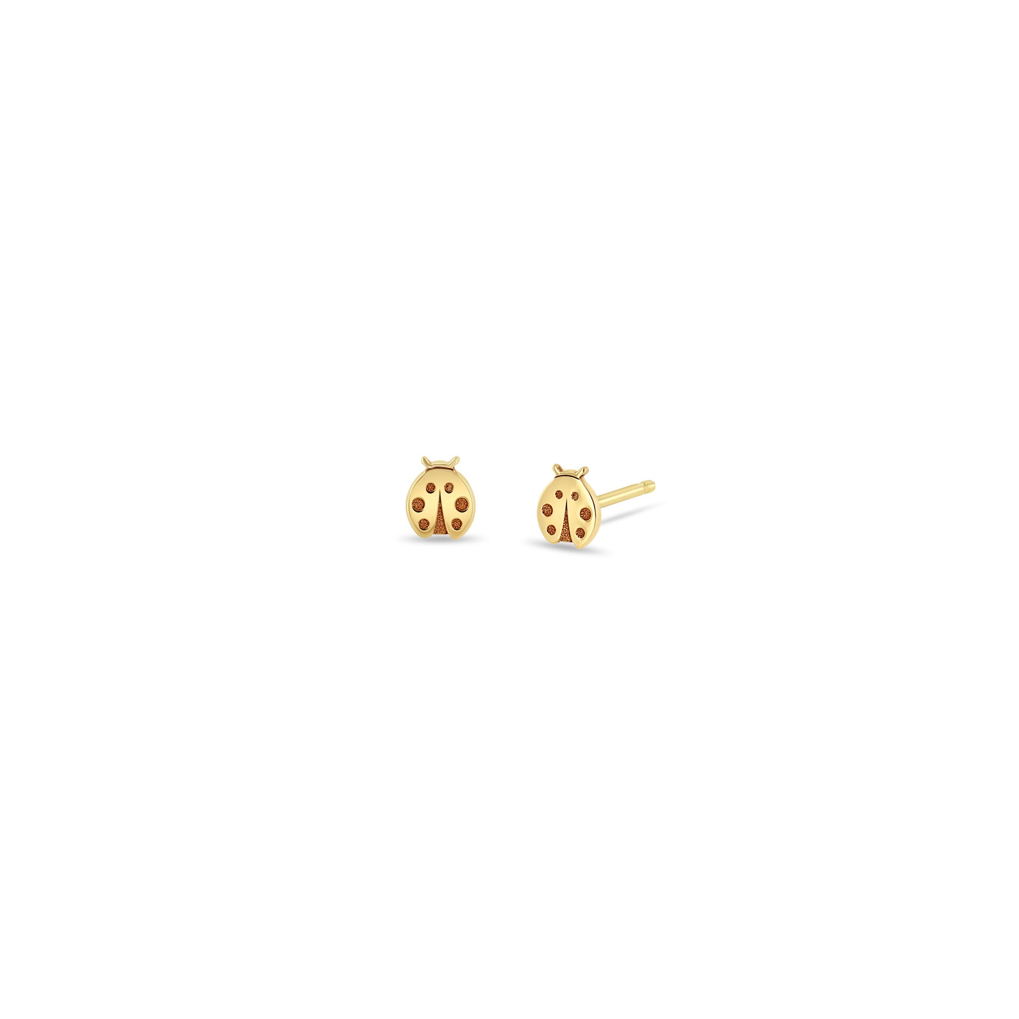 Zoë Chicco 14k Gold Itty Bitty Ladybug Stud Earrings