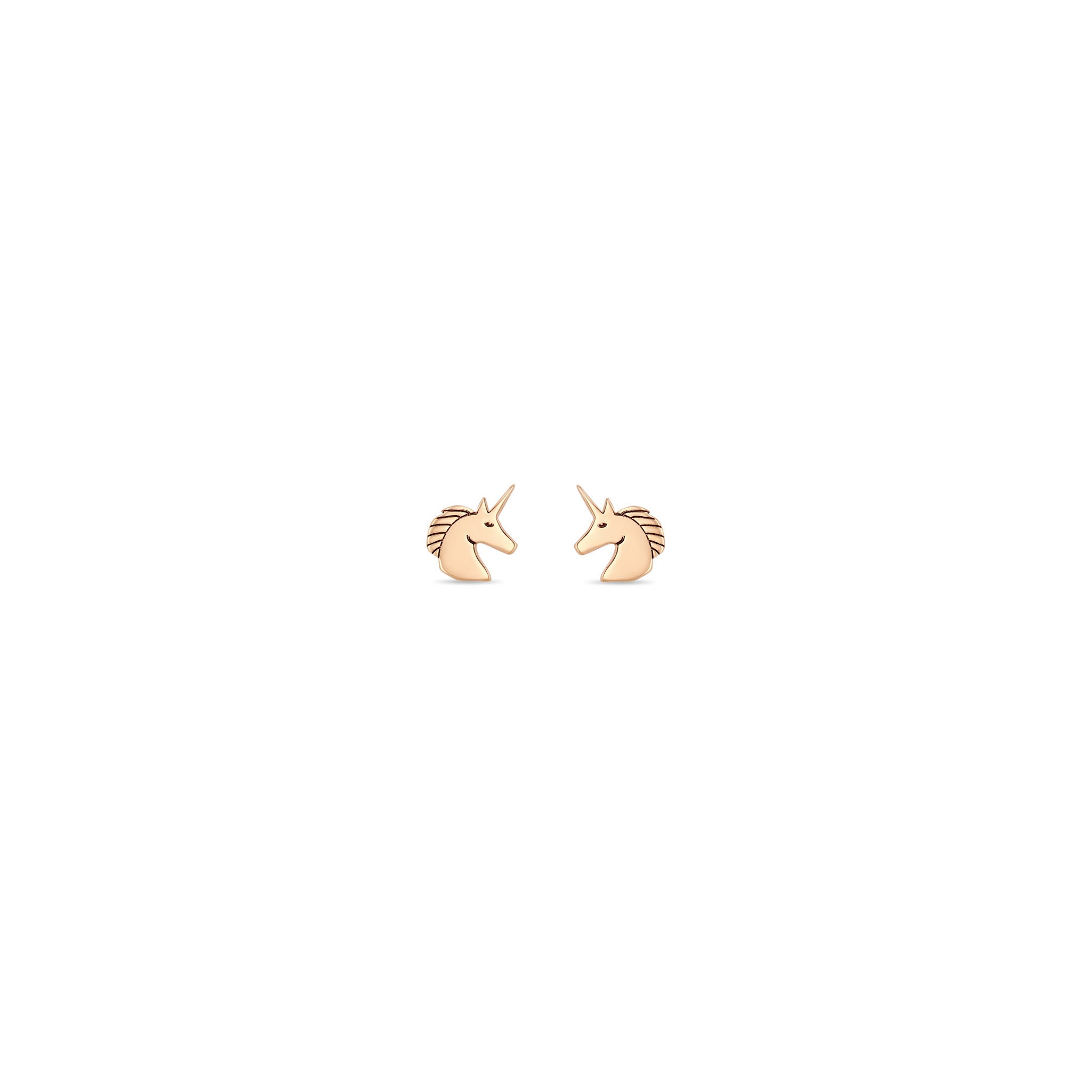 Zoë Chicco 14k Gold Itty Bitty Unicorn Stud Earrings
