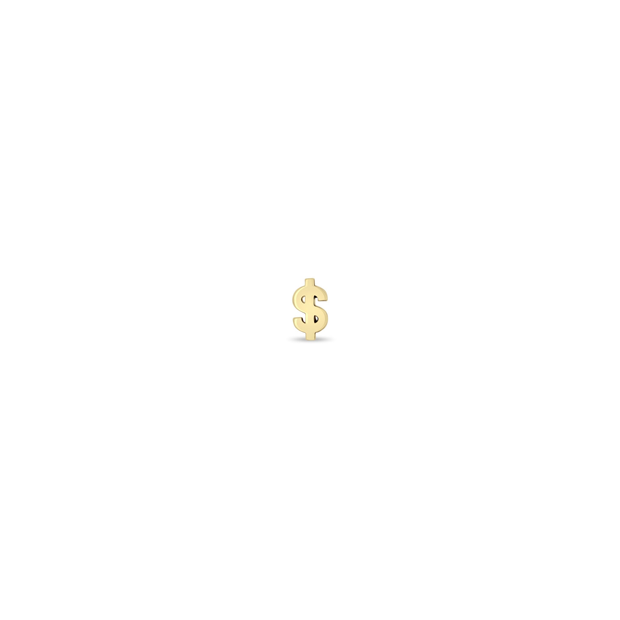Zoë Chicco 14k Gold Itty Bitty Dollar Sign Stud Earring