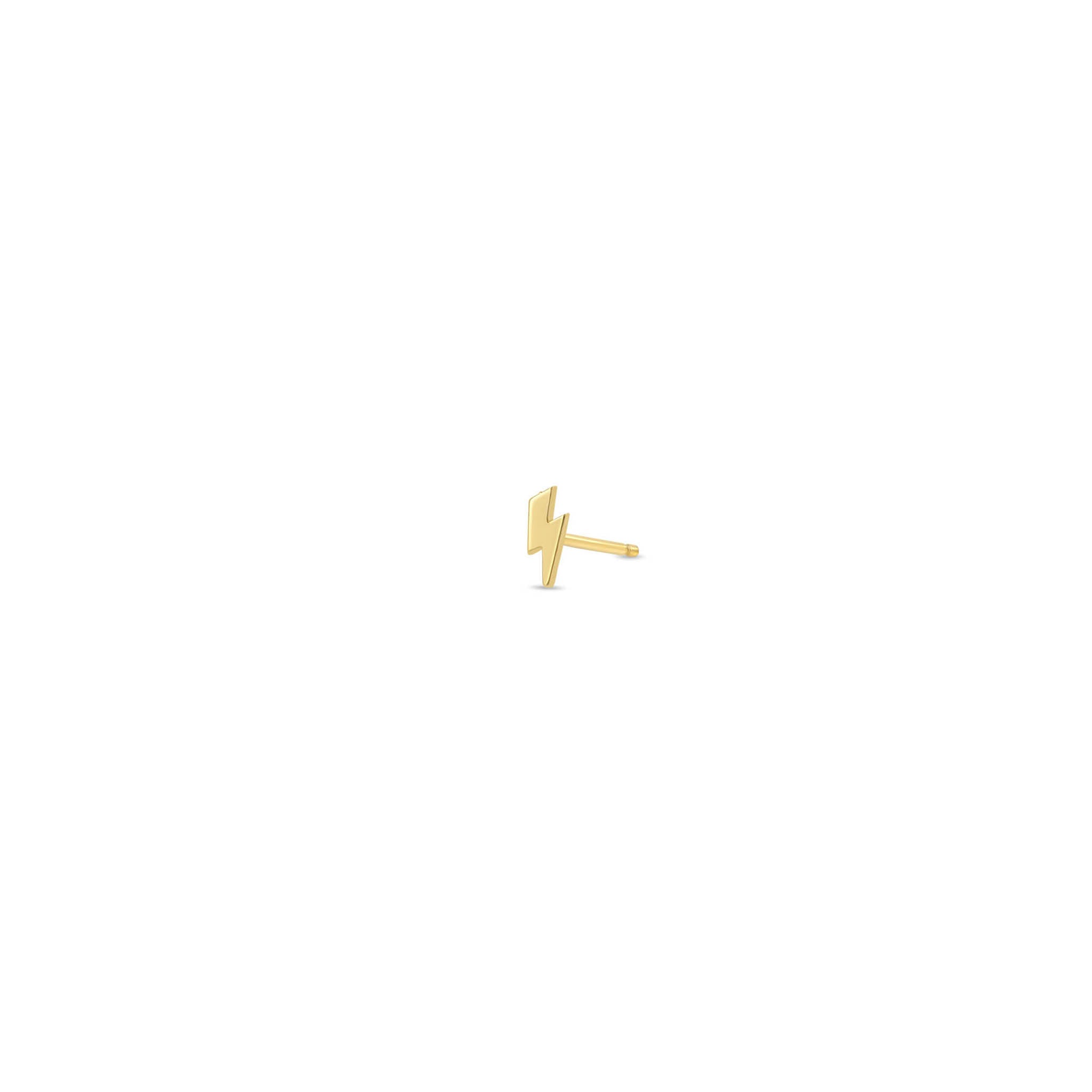 Zoë Chicco 14k Gold Itty Bitty Lightning Bolt Stud Earring for Left Ear