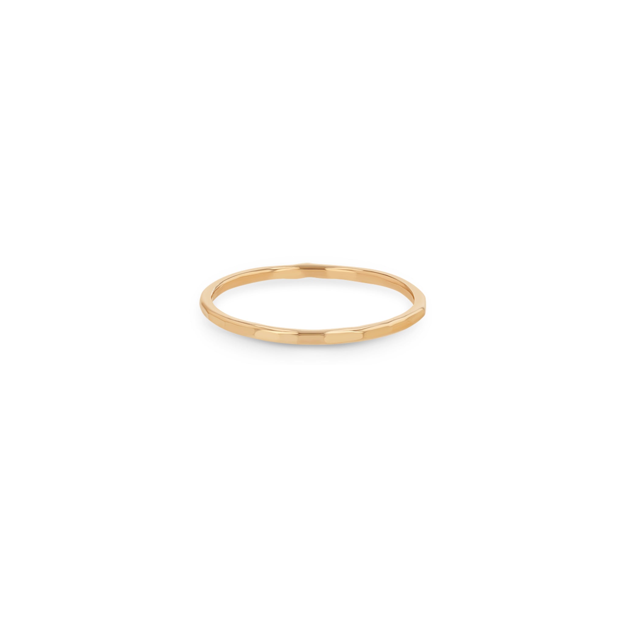 Zoë Chicco 14k Gold Thin Hammered Band Ring