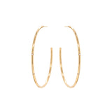 Zoë Chicco 14k Gold 5 Bead Set Diamond Large Hoop Earrings