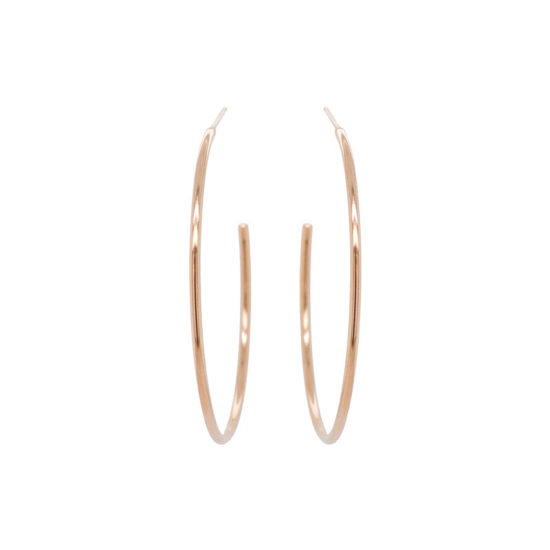 Zoë Chicco 14k Gold Thick Wire Large Hoop Earrings
