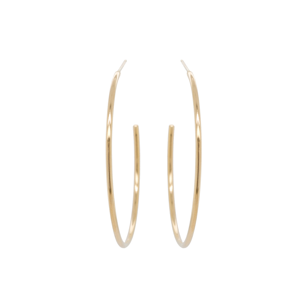 Zoë Chicco 14k Gold Thick Wire Large Hoop Earrings