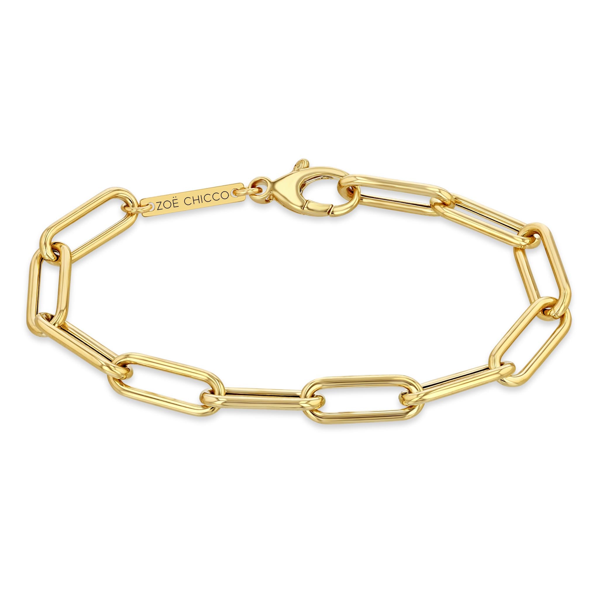 Zoë Chicco 14k Gold Large Paperclip Chain Bracelet