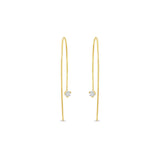 Zoë Chicco 14k Gold Large Prong Diamond Wire Threader Hook Earrings