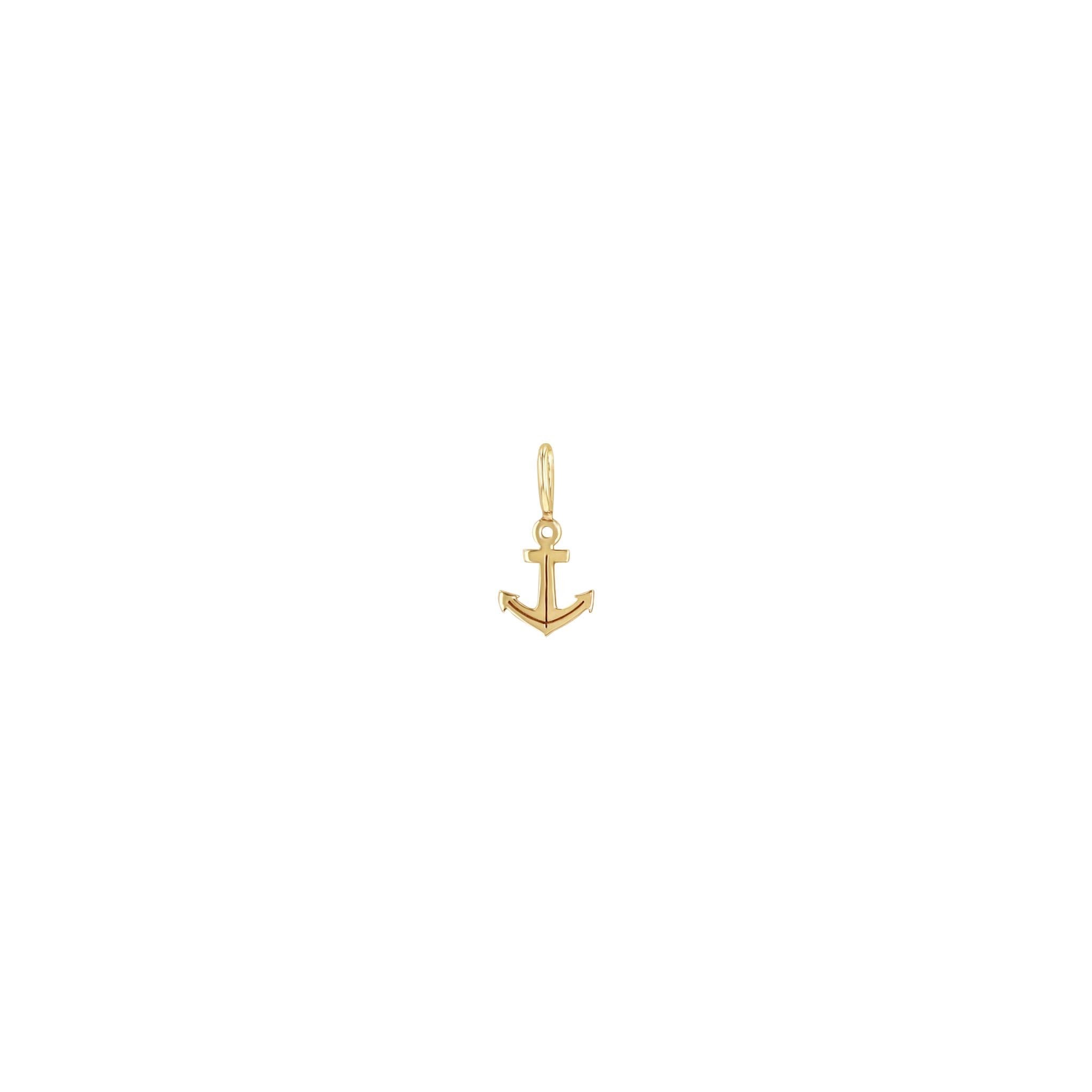 Zoë Chicco 14k Gold Midi Bitty Anchor Charm Pendant