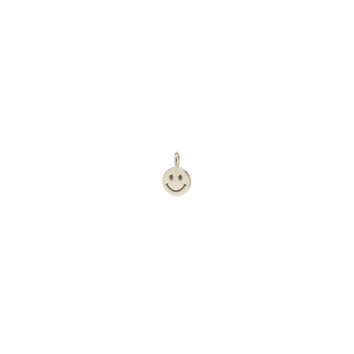 Zoë Chicco 14kt Gold Smiley Face Charm Pendant