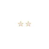 Pair of Zoë Chicco 14k Gold Midi Bitty Pavé Diamond Star Stud Earrings