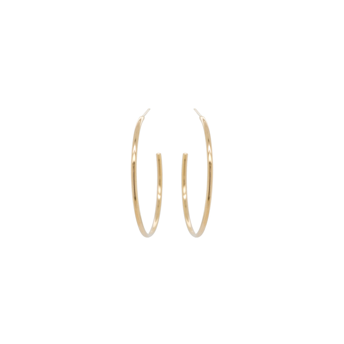 Zoë Chicco 14kt Gold Medium Round Wire Hoop Earrings