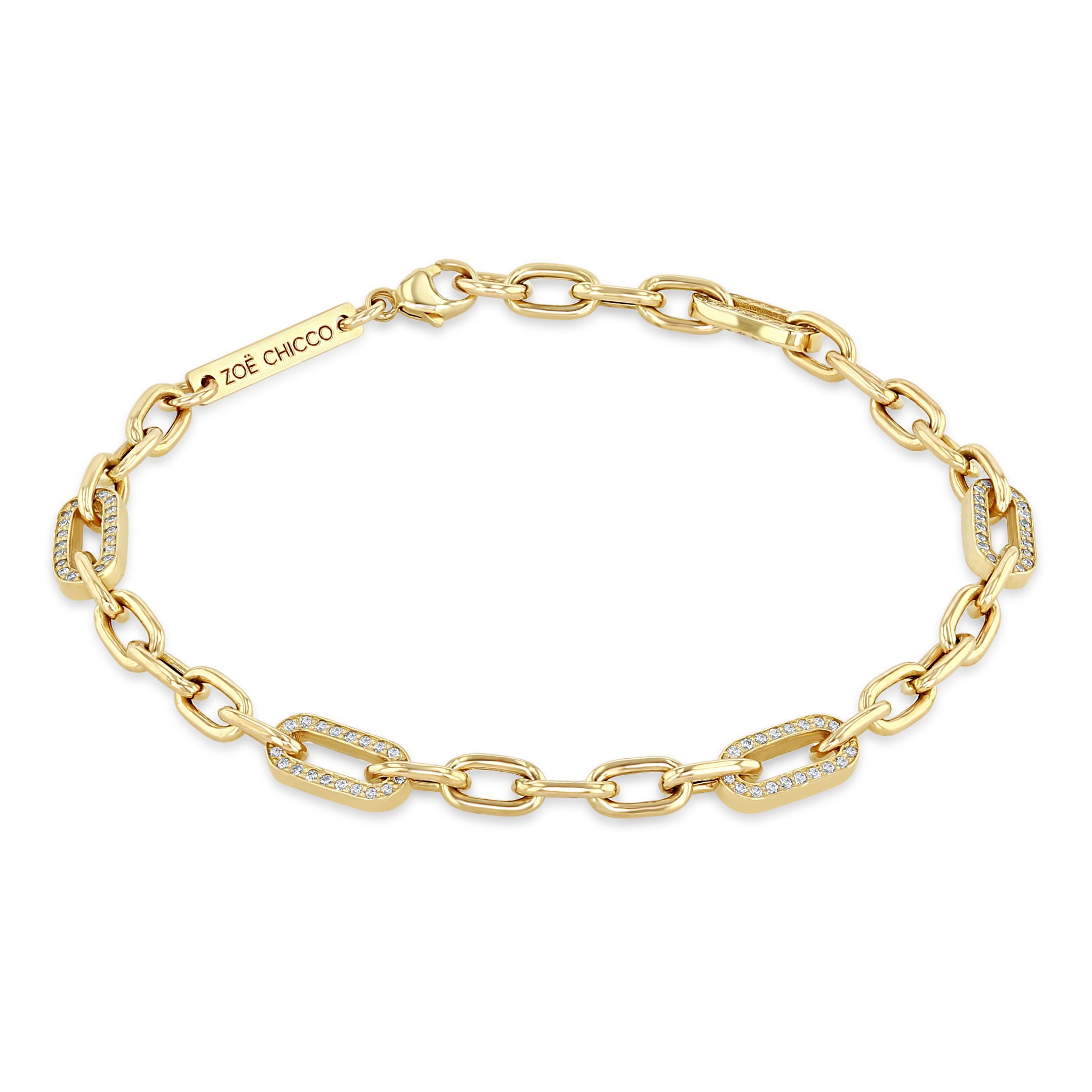 14K Gold Hollow Link Chain Bracelet 14K Gold Paper Clip -  UK