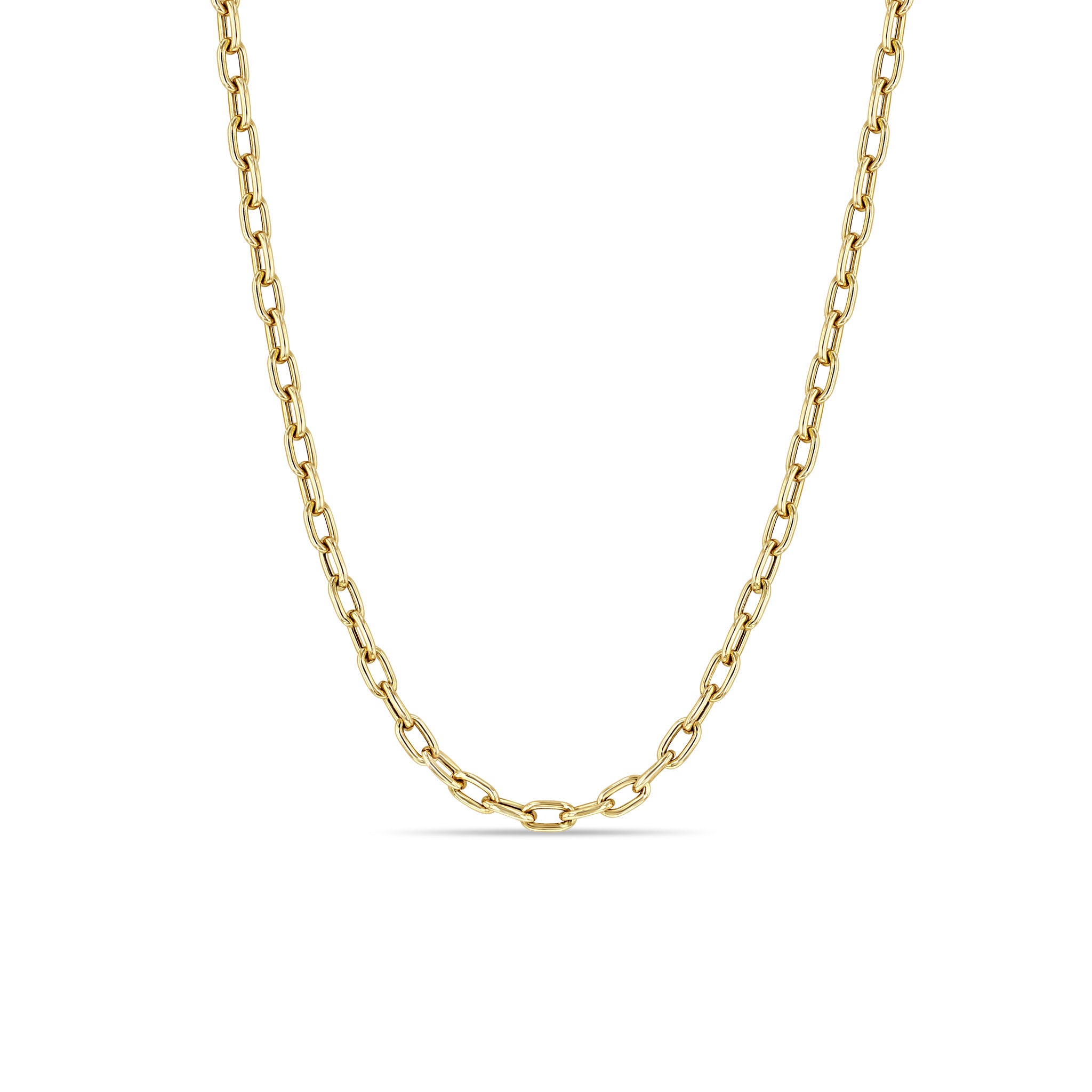 Zoë Chicco 14k Gold Medium Square Oval Link Chain Necklace – ZOË