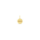 Zoë Chicco 14k Gold Small Personalized Disc Charm Pendant engraved with mama
