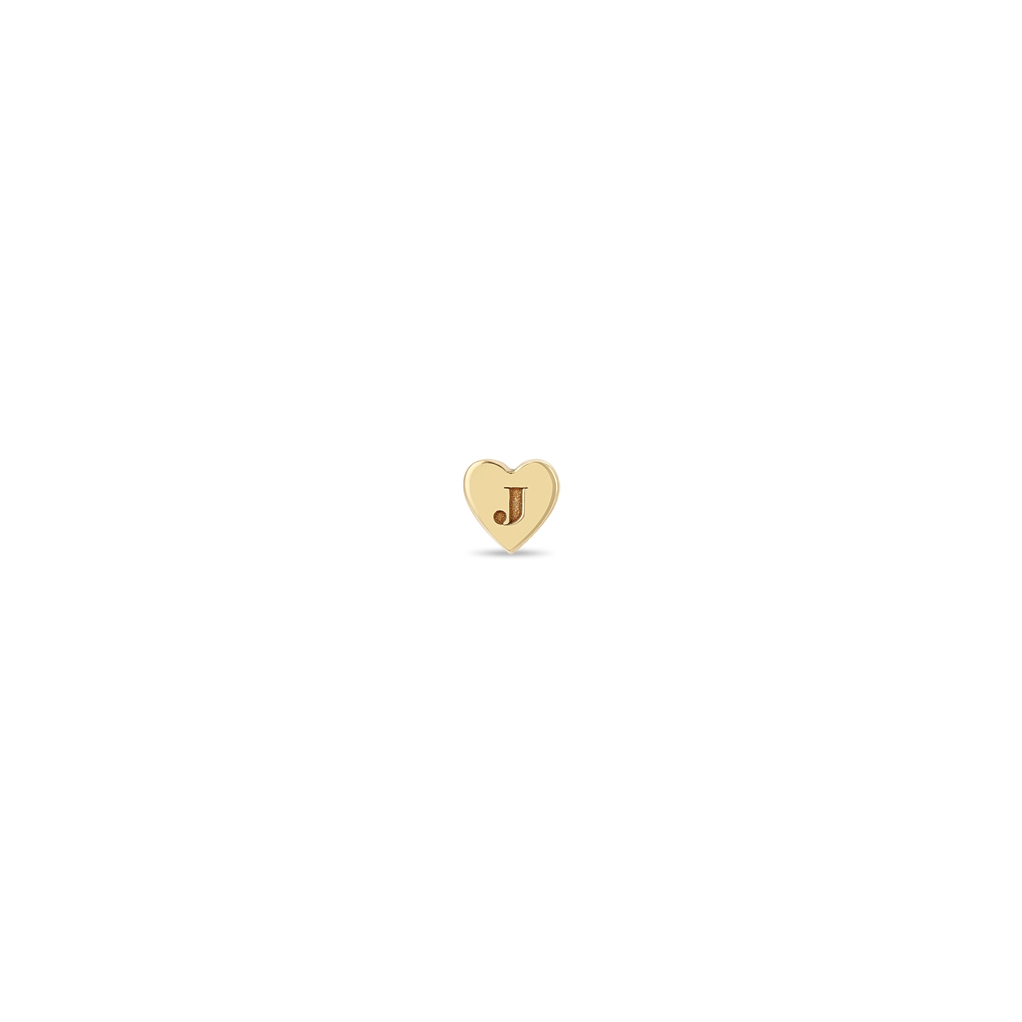 Zoë Chicco 14kt Gold Tiny Initial Heart Stud