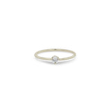 Zoë Chicco 14k Gold Single 3mm Prong Diamond Solitaire Ring
