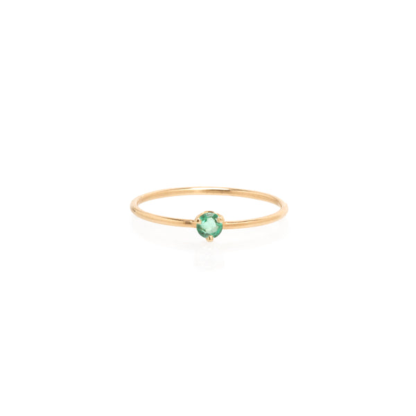 round green emerald ring
