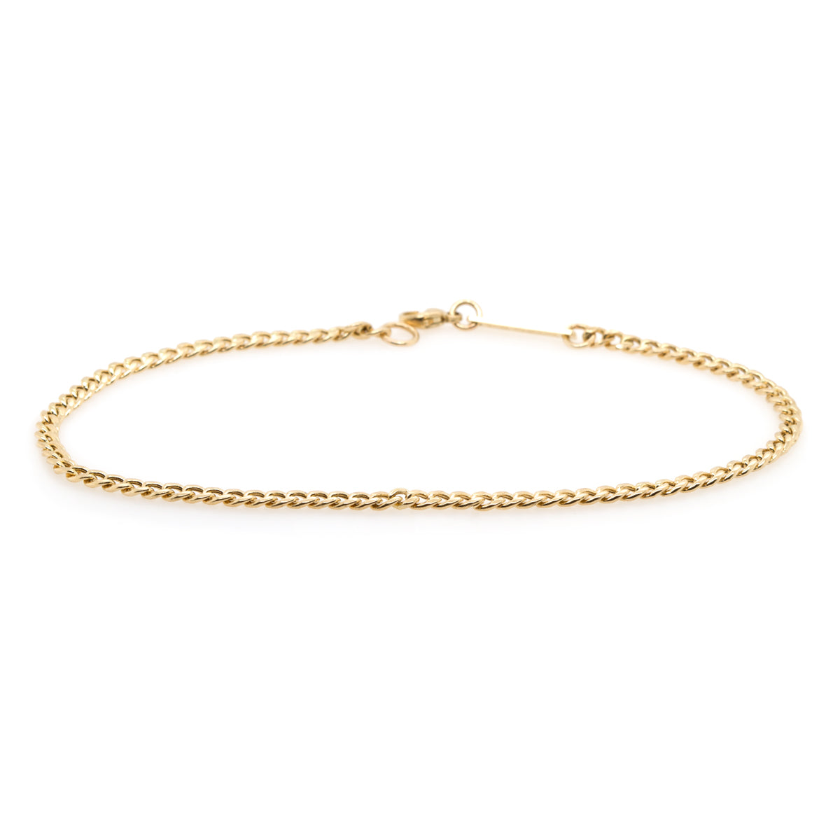 14k Small Curb Chain Anklet