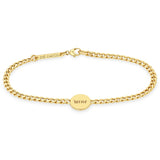 Zoë Chicco 14k Gold wine & weed Double-Sided Disc Curb Chain Bracelet