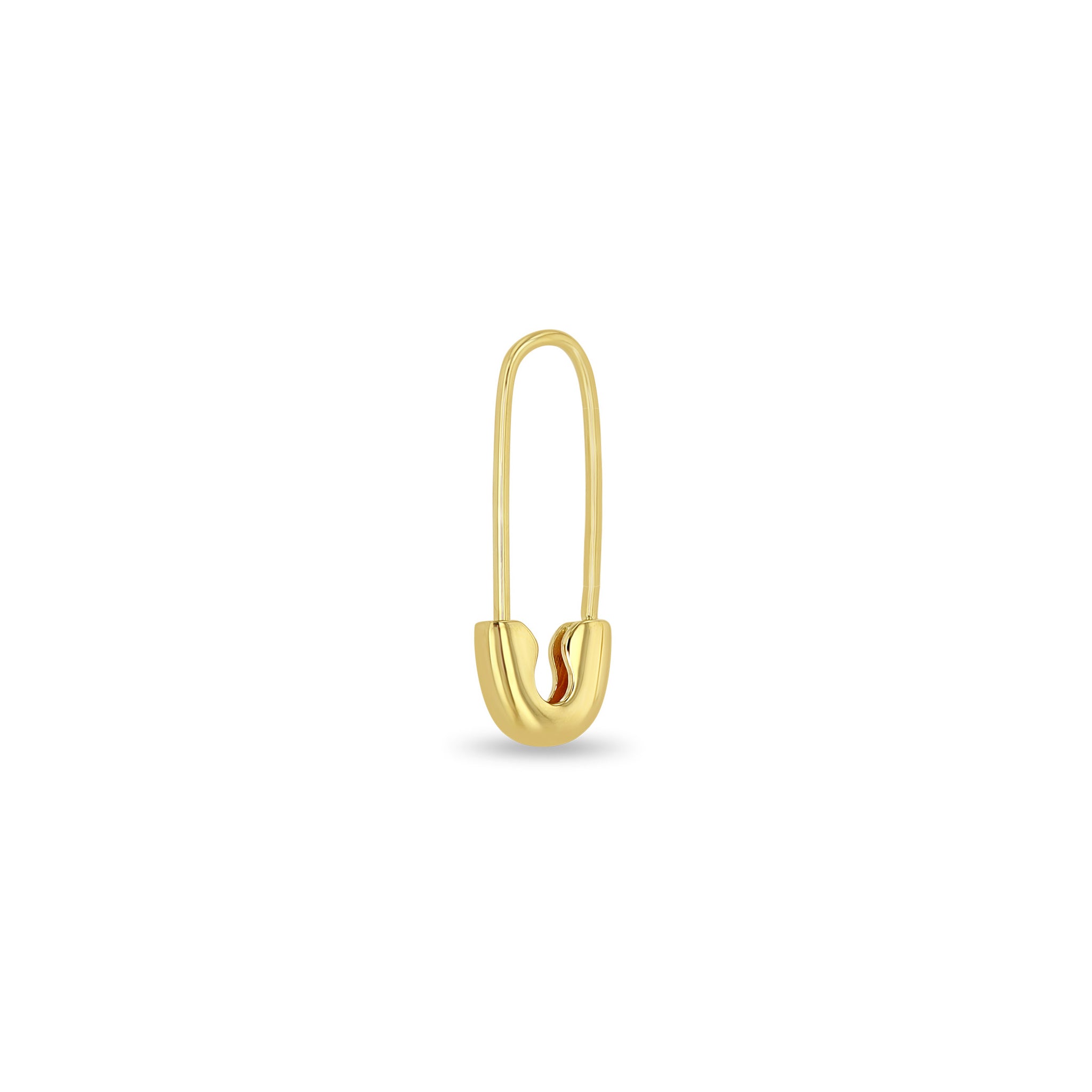 Single Zoë Chicco 14k Gold Safety Pin Threader Earring