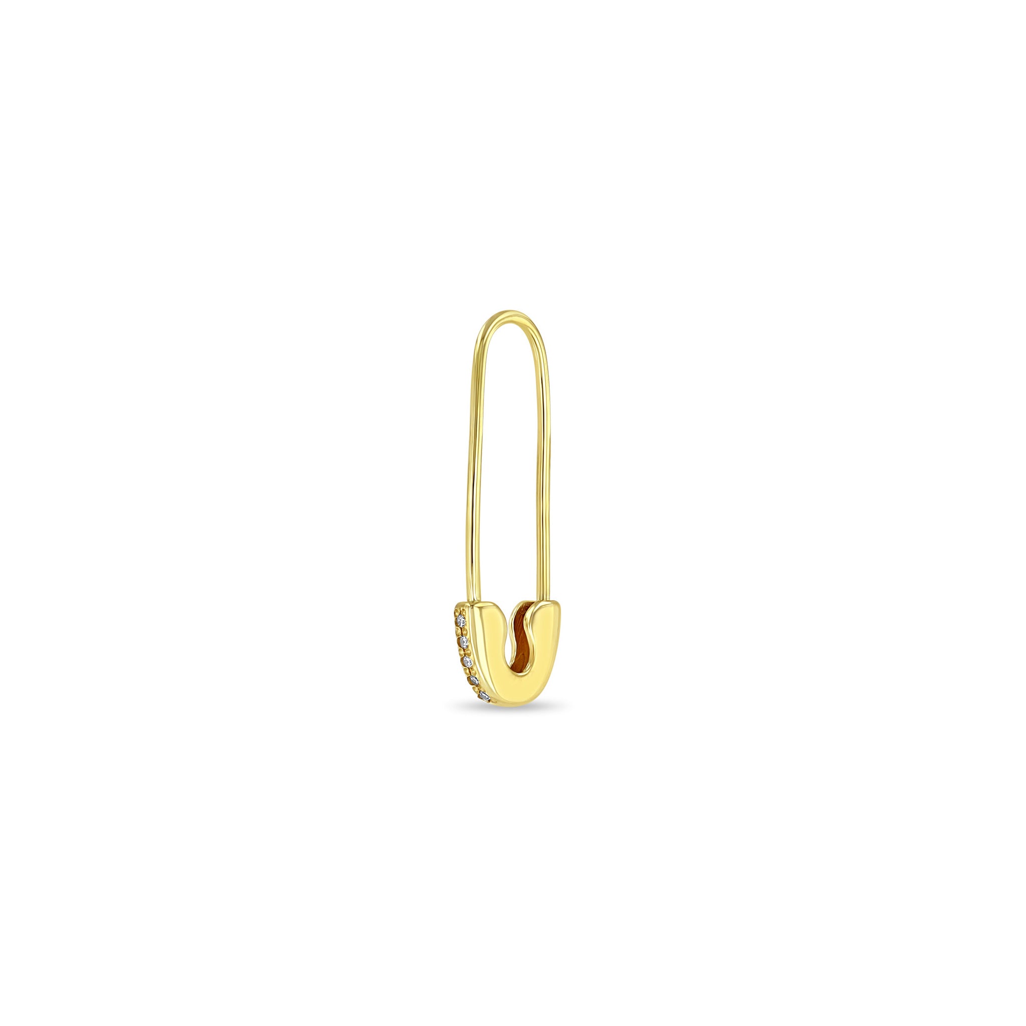 Safety pin earrings hot sale white gold