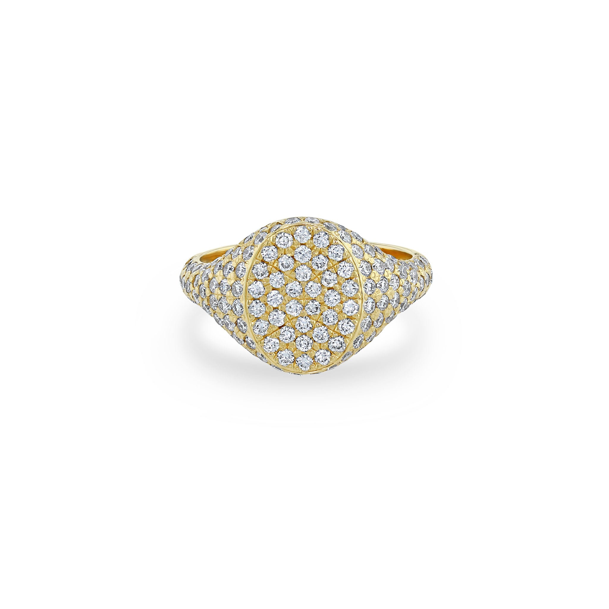 Zoë Chicco 14k Gold Full Pavé Diamond Oval Signet Ring