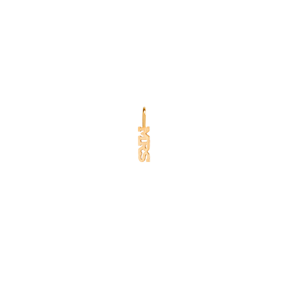 Zoë Chicco 14kt Gold Itty Bitty MRS Charm Pendant
