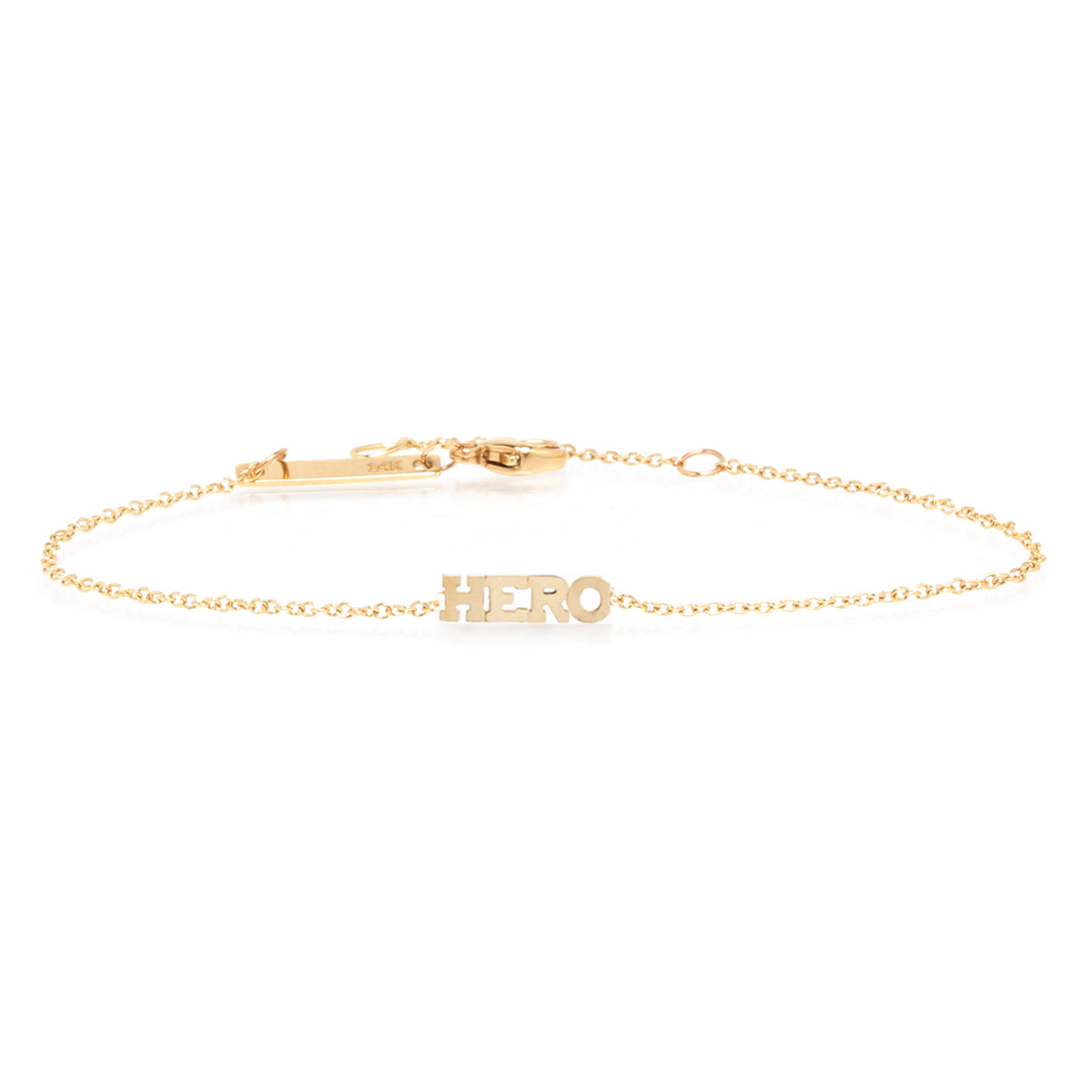 Zoë Chicco 14K Yellow Gold Initial Bracelet