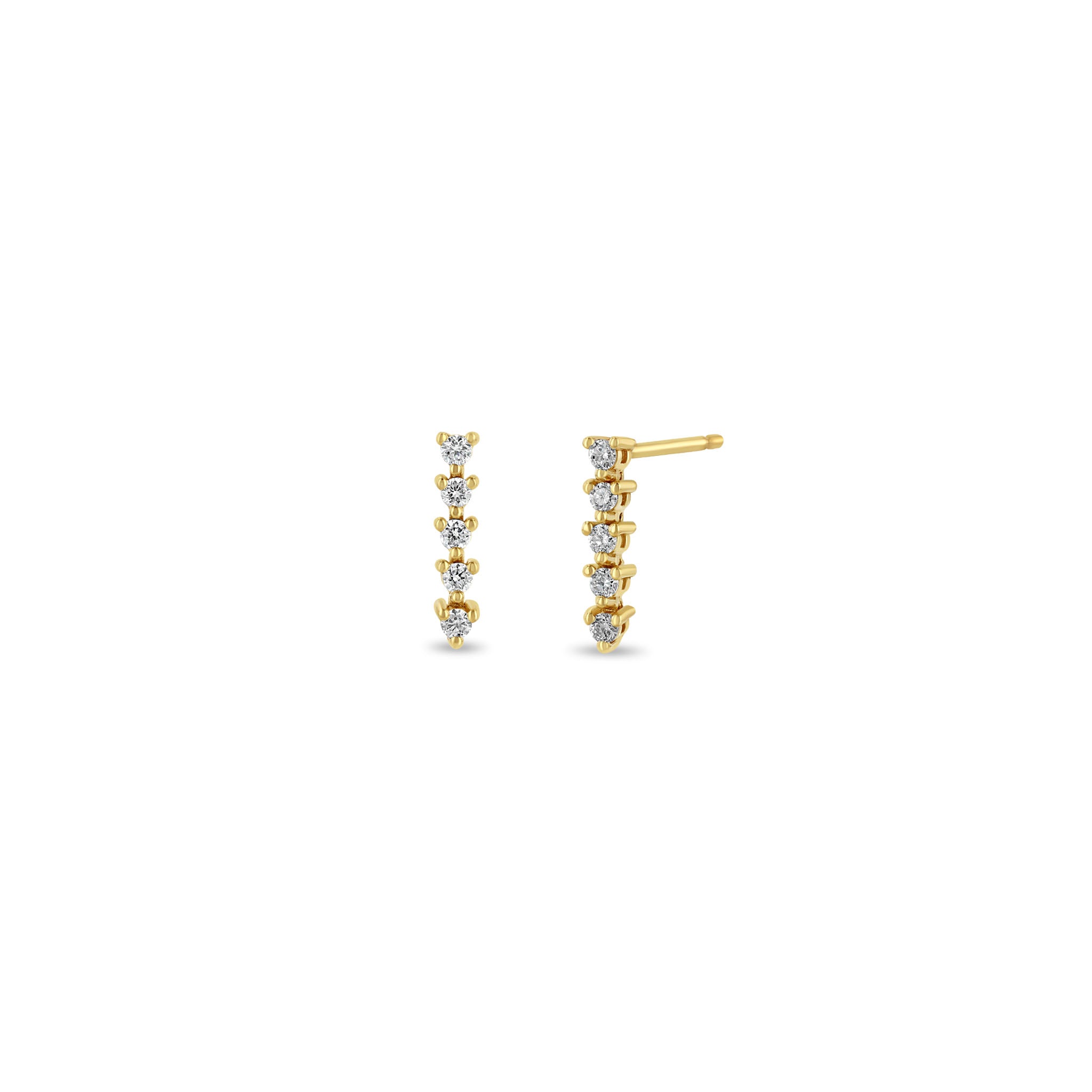 Zoë Chicco 14k Gold Diamond Tennis Short Drop Earrings