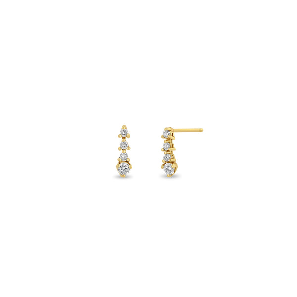Zoë Chicco 14k Gold Prong Diamond Short Tennis Drop Earrings