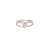 Zoe Chicco 14kt Gold Pear Diamond Double Band Ring