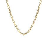 Zoë Chicco 14k Gold Extra Large Square Oval Link Chain Necklace with Swivel Clasps with the two clasps linked together