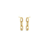 Zoë Chicco 14k Gold Diamond XL Square Oval Link Chain Drop Earrings