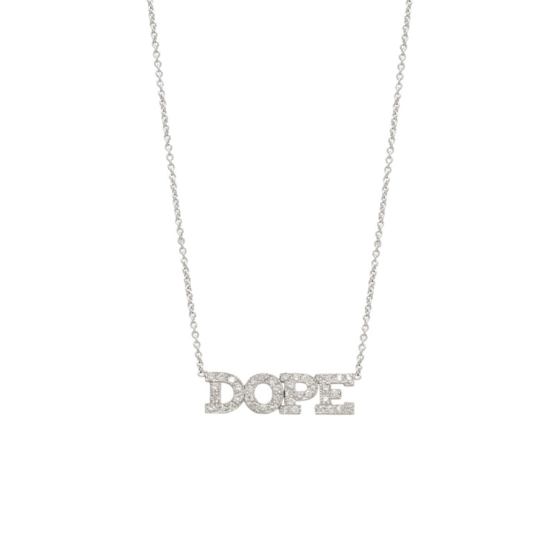 Zoë Chicco 14k Gold Pavé Diamond DOPE Necklace