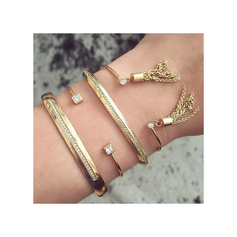 14k Tassel with Diamonds Cuff - SALE