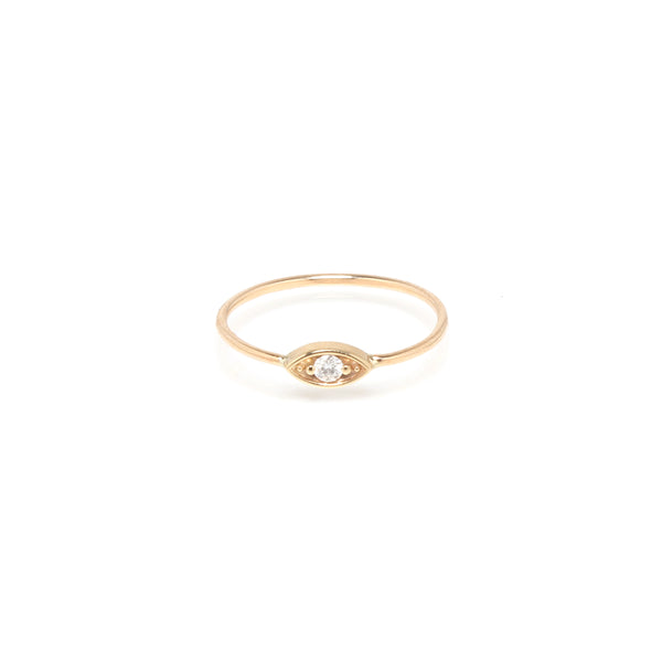 Zoë Chicco 14k Gold Large Diamond Eye Ring