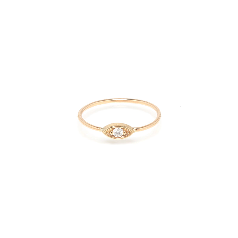 Zoë Chicco 14k Gold Large Diamond Eye Ring