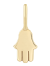 Zoe Chicco 14k gold hamsa hand charm pendant on a transparent background