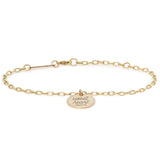 14k Amore Charm Small Oval Link Bracelet - SALE