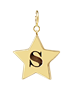 Zoe Chicco 14k old star-shaped pendant with letter 'S' engraved in the center