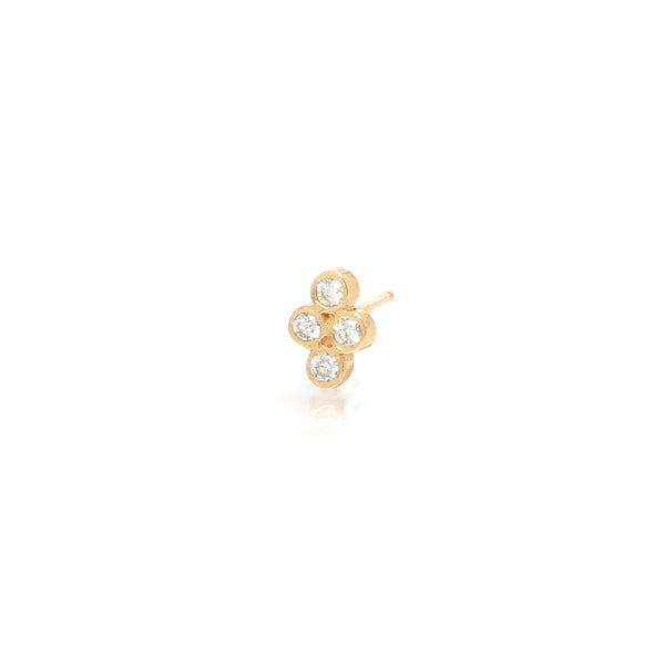 14k Small Quad Diamond Stud - SALE