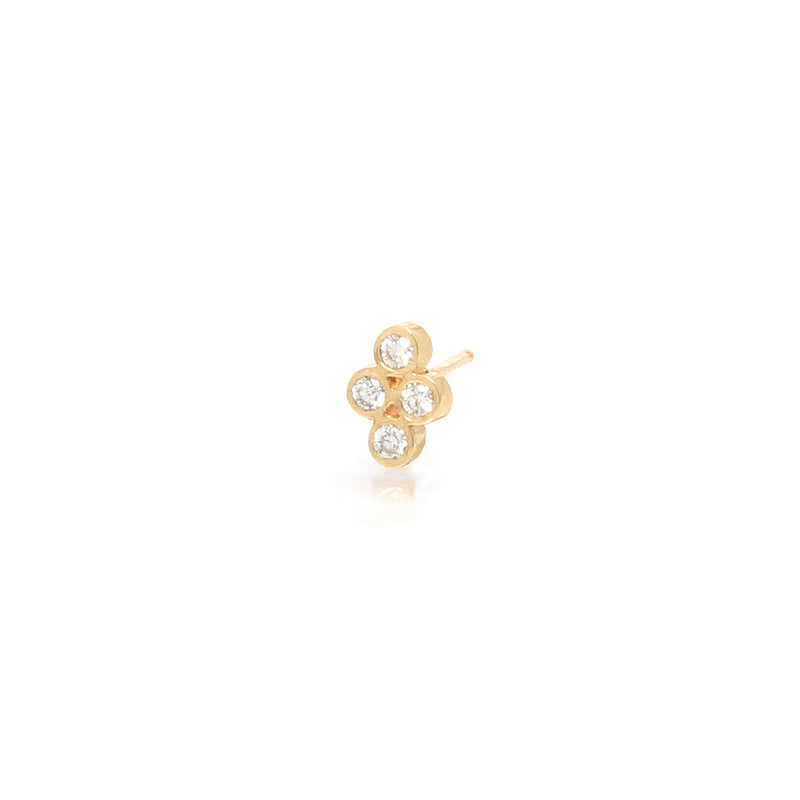 14k Small Quad Diamond Stud - SALE