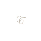 Zoë Chicco 14k Gold Thin Double Huggie Hoop Earring Single for the Right Ear