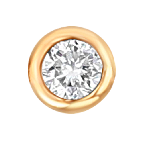 Rose Gold Floating Diamond - April