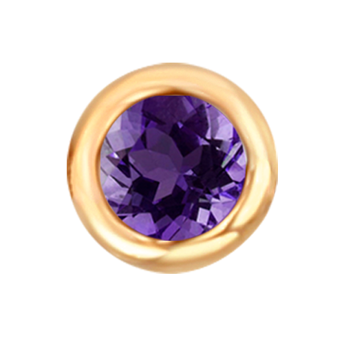 Rose Gold Floating Amethyst - February