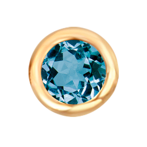Zoë Chicco Rose Gold Floating Blue Topaz - December Birthstone