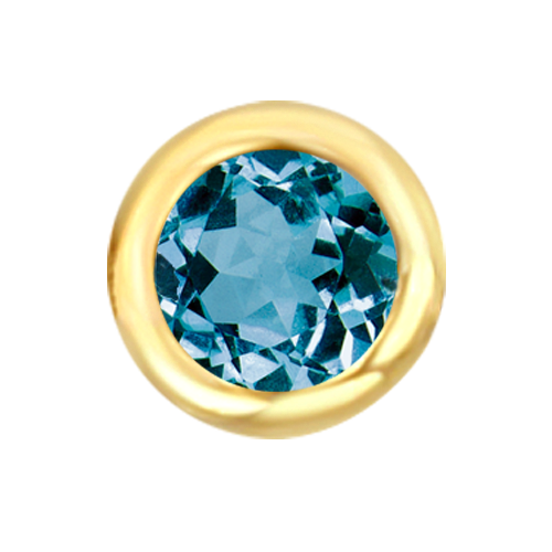 Zoë Chicco Yellow Gold Floating Blue Topaz - December Birthstone