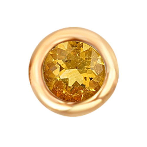 Rose Gold Floating Citrine - November