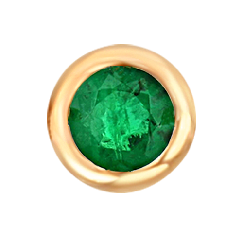 Rose Gold Floating Emerald - May