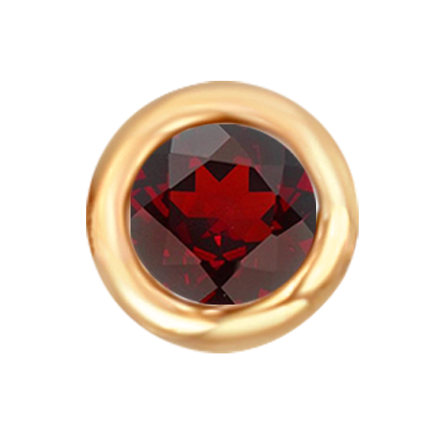 Rose Gold Floating Garnet - January